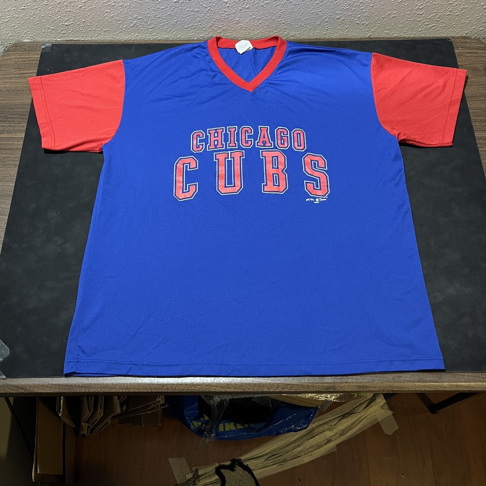 Vintage Chicago Cubs Jersey Shirt Men 2XL MLB Baseball Hank Aaron 2000s Y2k